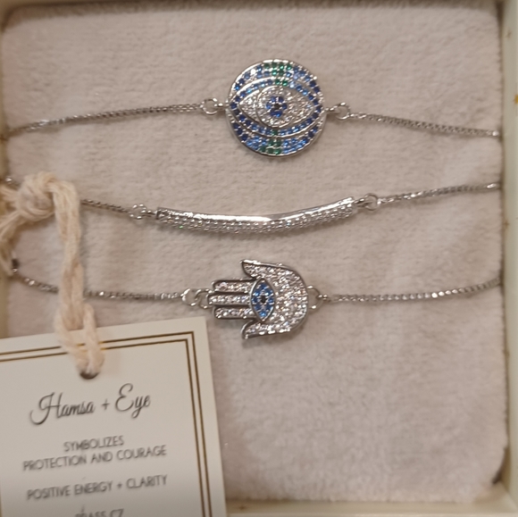 3 EYE CANDY BRACELETS CUBIC ZIRCONIA ONE SIZE - Picture 4 of 8